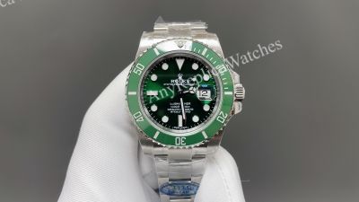 Clean Factory Rolex Submariner 40mm 3135 Movement Green Dial Oyster Band Watch